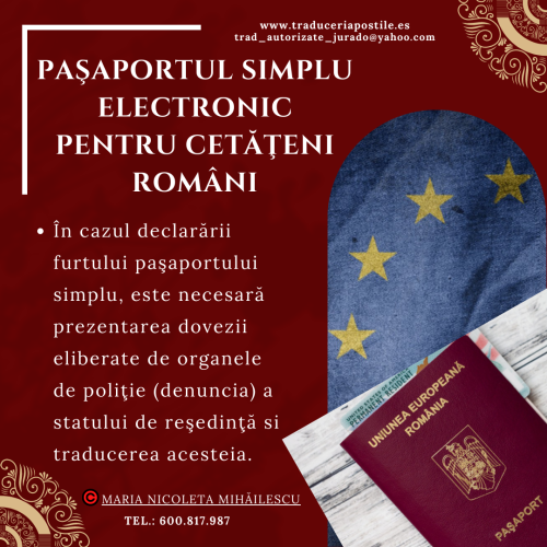 pasaportul simplu electronic pentru cetateni romani